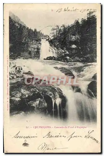 Cartes postales Cauterets Cascade du Pont d'Espgane