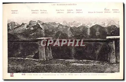 Ansichtskarte AK Les Hautes Pyrenees Vue prise de l'Observatoire du Pic du Midi