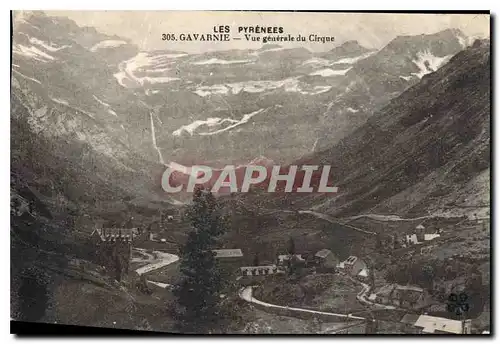 Cartes postales Les Pyrenees Gavarnie vue generale du Cirque