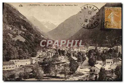 Cartes postales Cauterets Vue generale prise du Mamelon Vert