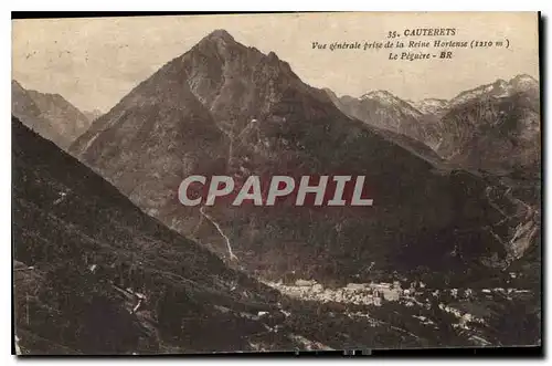 Cartes postales Cauterets vue generale prise de la Reine Hortense