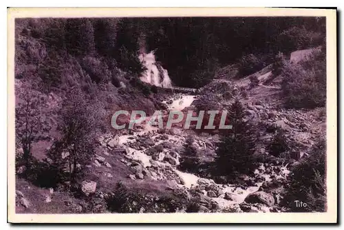 Cartes postales Les Beaux Paysages de France Les Pyrenees Cauterets Les Chutes et la Cascade de Lutour