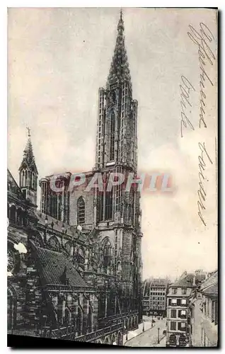 Ansichtskarte AK Strasbourg La Cathedrale Cote Nord