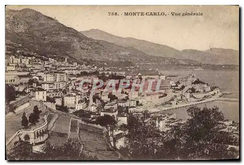 Cartes postales Monte Carlo Vue generale