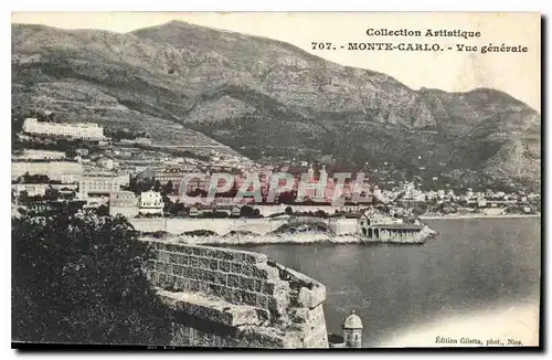 Cartes postales Collection Artistique Monte Carlo Vue generale