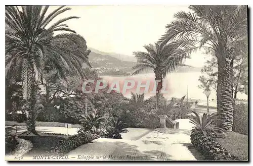 Cartes postales Monte Carlo Echappee sur la Mer vers Roquebrune