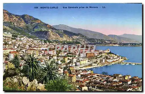 Cartes postales Monte Carlo Vue generale prise de Monaco