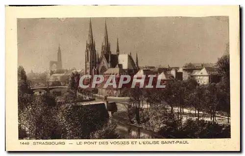 Cartes postales Strasbourg Le pont des Vosses et l'Eglise Saint Paul