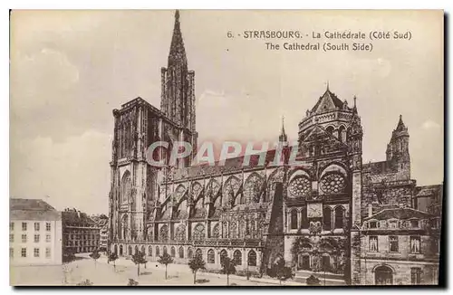 Ansichtskarte AK Strasbourg La Cathedrale Cote Sud