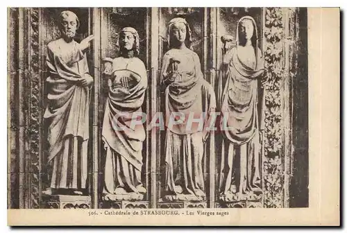 Cartes postales Catehdrale de Strasbourg Les Vierges sages