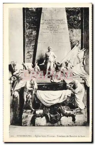 Cartes postales Strasbourg Eglise Saint Thomas Tombeau de Maurice de Saxe