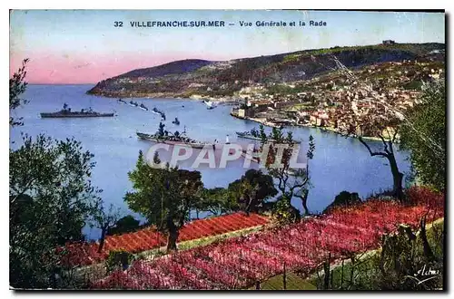 Cartes postales Villefranche sur Mer Vue generale et la Rade