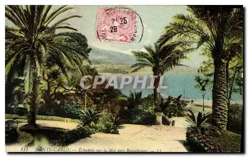 Cartes postales Monte Carlo Echappee sur la Mer vers Roquebrune