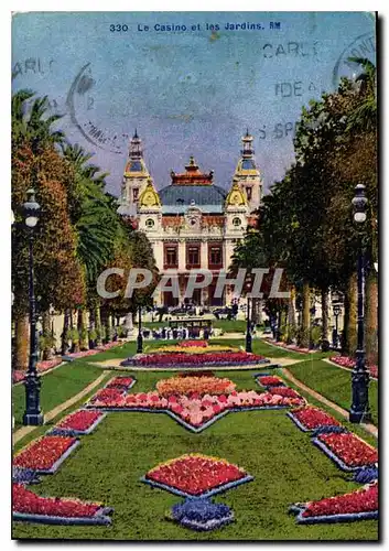 Cartes postales Monte Carlo Le Casino et les Jardins