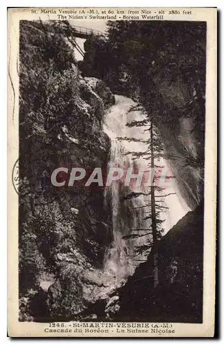 Cartes postales Martin Vesubie A M The Nician's Switzerland Boreon Waterfall