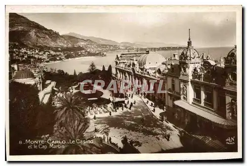 Cartes postales Monte Carlo Le Casino et le Cap Martin