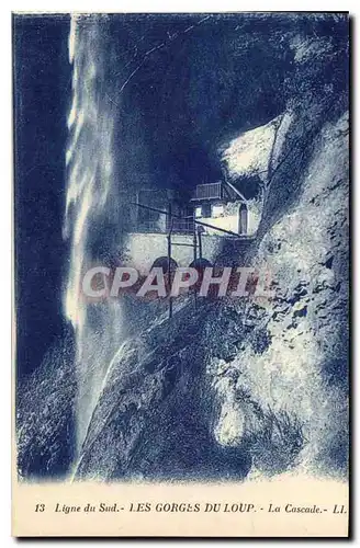 Cartes postales Ligne du Sud Les Gorges du Loup La Cascade