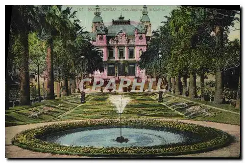 Cartes postales Monte Carlo Les Jardins et le Casino