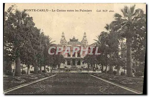 Cartes postales Monte Carlo Le Casino entre les Palmiers