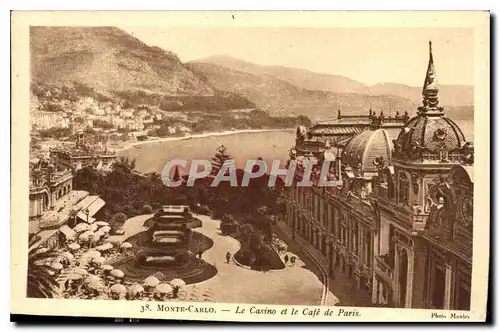 Cartes postales Monte Carlo le Casino et le Cafe de Paris