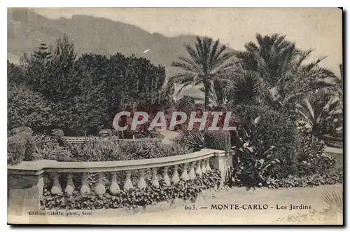 Cartes postales Monte Carlo les Jardins