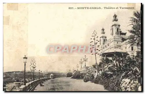 Cartes postales Monte Carlo Theatre et Terrasses