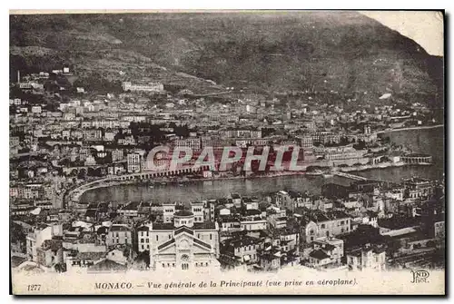 Cartes postales Monaco vue generale de la Principaute vue prise en aeroplane