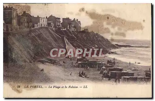 Ansichtskarte AK Le Portel la Plage et la Falaise