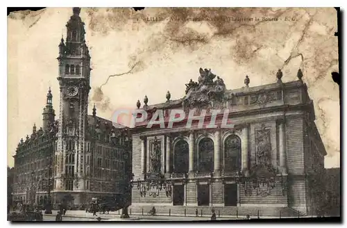 Cartes postales Lille vue d'ensemble sur le Theatre et la Bourse