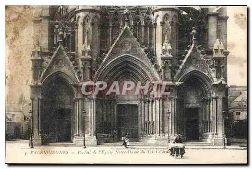 Ansichtskarte AK Valenciennes Portail de l'eglise Notre Dame du Saint Cordon