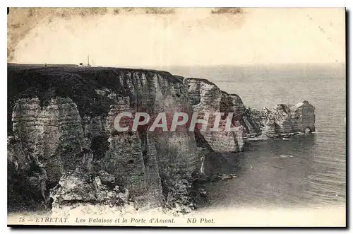 Cartes postales Etretat les Falaises et la Porte d'Amont