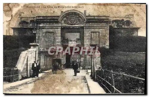 Cartes postales Maubeuge la Porte de Mons Cote exterieur
