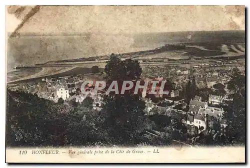 Ansichtskarte AK Honfleur vue generale prise de la Cote de Grace