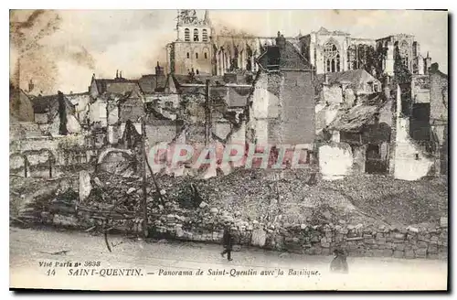 Cartes postales Saint Quentin Panorama de Saint Quentin avec la Basilique