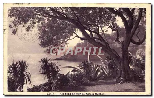 Cartes postales Nice un bord de Mer de Nice a Menton