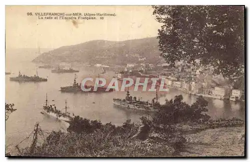 Cartes postales Villefranche sur Mer Alpes Maritimes la rade et l'Escadre Francaise