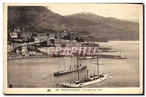 Cartes postales Monte Carlo l'Entree du Port Bateaux