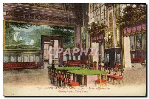 Cartes postales Monte Carlo Salle de jeu Trente Quarante