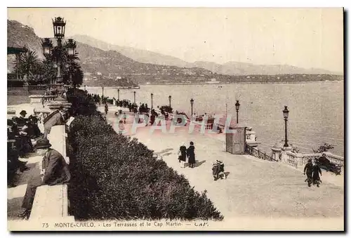 Cartes postales Monte Carlo les Terrasses et le Cap Maritin