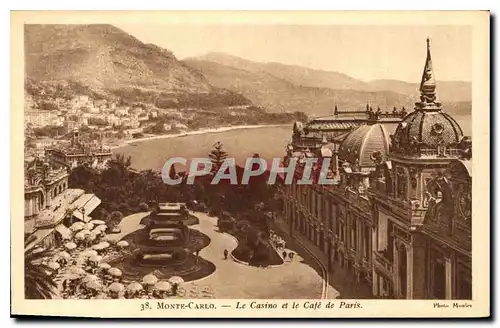 Cartes postales Monte Carlo le Casino et le Cofe de Paris