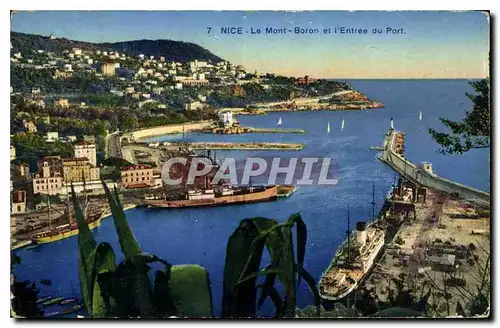 Cartes postales Nice Le Mont Boron et l'Entree du Port