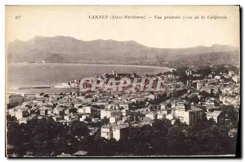 Cartes postales Cannes Alpes Maritimes Vue generale prise de la Californie