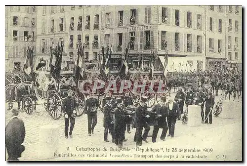 REPRO Catastrophe du Dirigable Republique le 25 septembre 1909 Funerailles ces victimes a Versailles