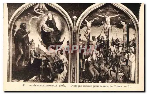 Ansichtskarte AK Musee Conde Chantilly Diptyque execute pour Jeanne de France