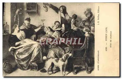 Cartes postales Steen Jan Fete de Famille Musee d'Amsterdam