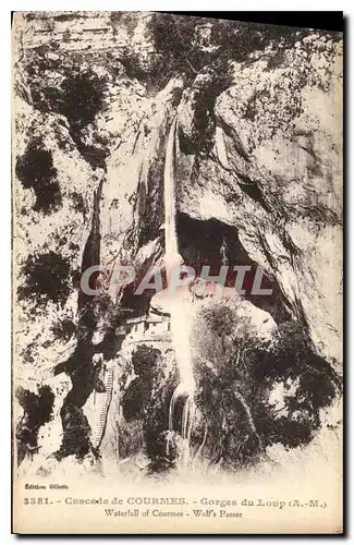 Cartes postales Cascade de Courmes Gorges du Loup A M