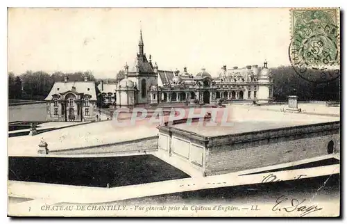 Cartes postales Chateau de Chantilly vue generale prise du Chateau d'Enghien