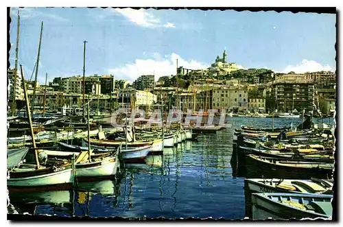 Cartes postales Marseille le Vieux Port et N Dame de la Garde