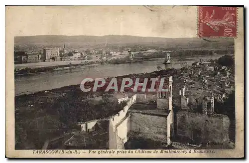 Ansichtskarte AK Tarascon B du R vue generale prise du Chateau de Montmorency a Beaucaire