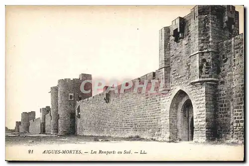 Cartes postales Aigues Mortes les Remparts au Sud